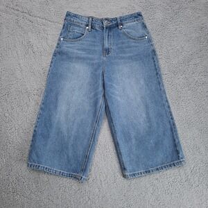 Austin Landing Shorts Womens 30x18 Blue High Rise Loose Fit Denim Jorts Bermuda